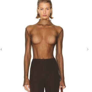 NWT Aisling Camps Modern Mist Turtle Neck Top in Smoke size small